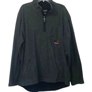 Ralph Lauren Pullover Fleece Sz Large Mens Charcoal Grey Jacket